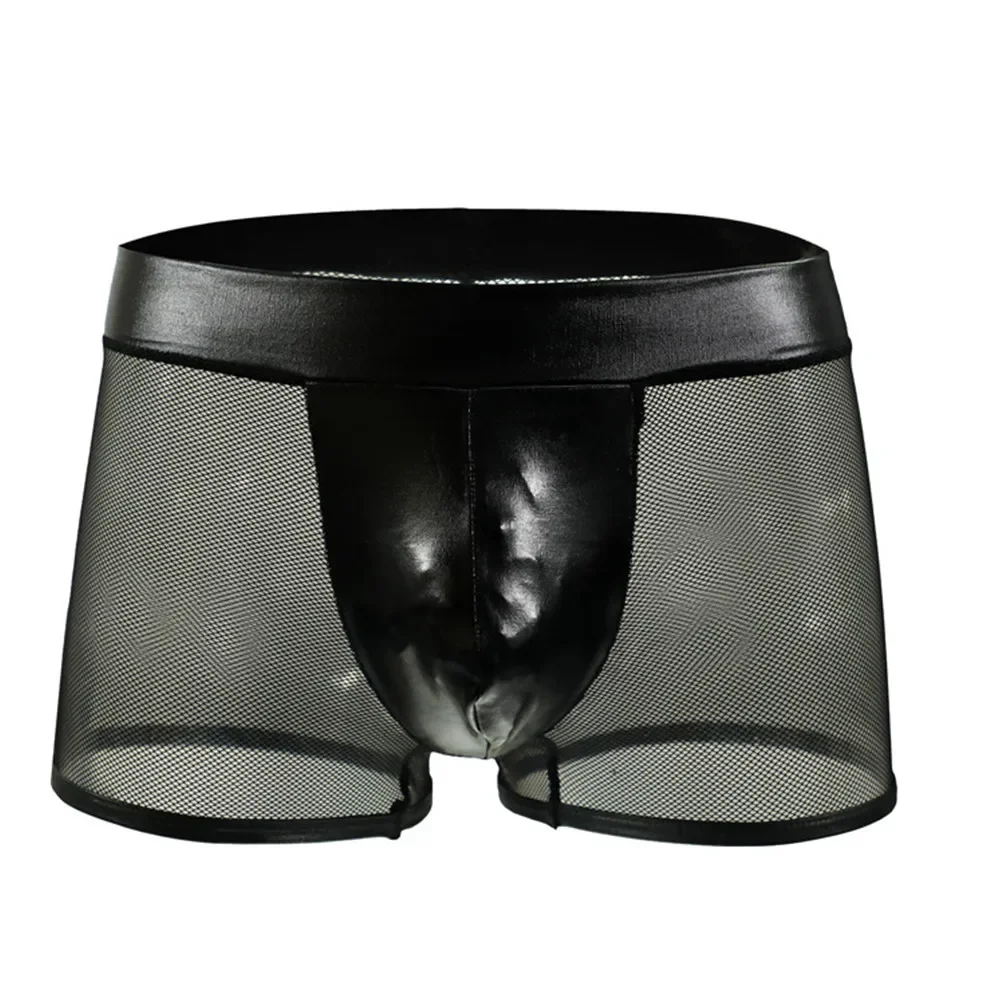 Men Sexy Underwear Faux Leathe - огляд і ціна Bamboo Fiber Trunk