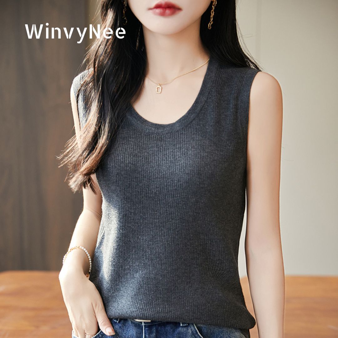 WinvyNee Women Deep Crew Neck  - огляд і ціна Tank Top Ribbed