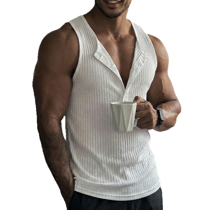 Sporty Tank Top Solid Color Cr - огляд і ціна Tank Top Ribbed