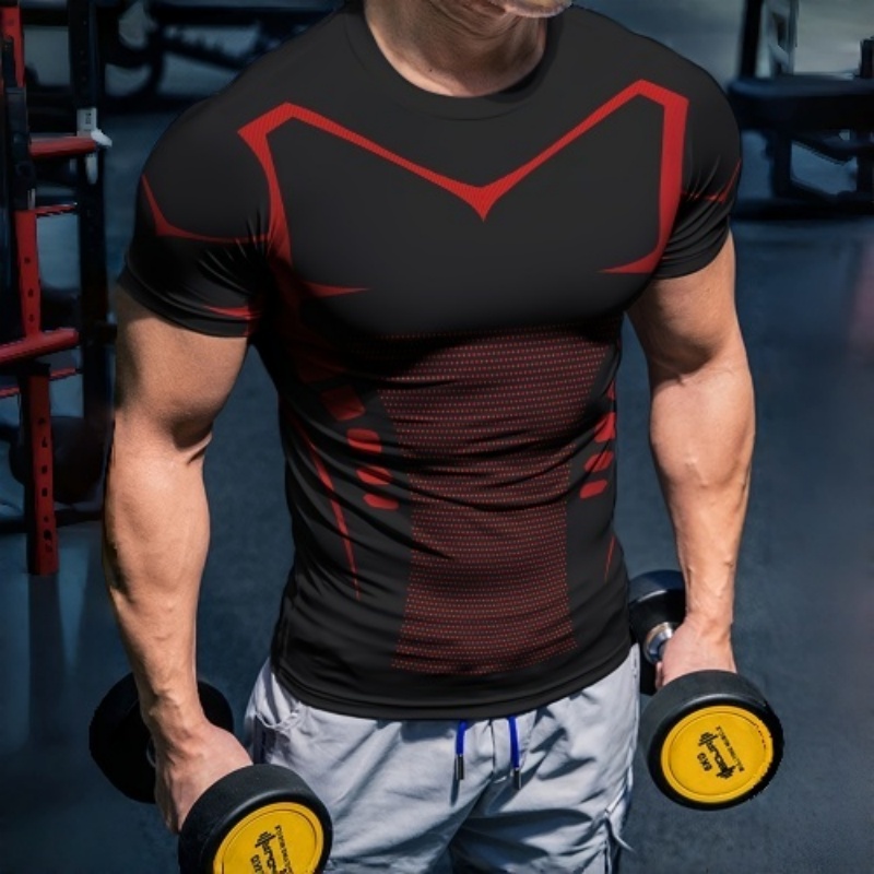 Men 3D Red Black Line Compress - огляд і ціна Compression Shorts Athletes